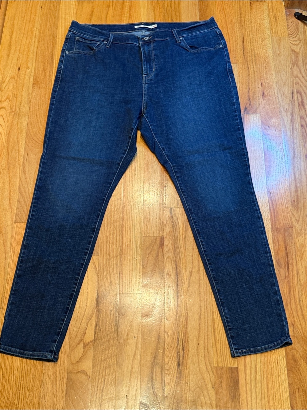 Dark Blue Levis Strauss WoMen’s 16W M 721 High Rise Skinny Stretch Jeans